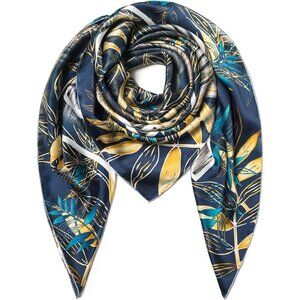 Mulberry Silk Grey Scarf 43 Inch Large Square Shawl Womens Oversized Headband